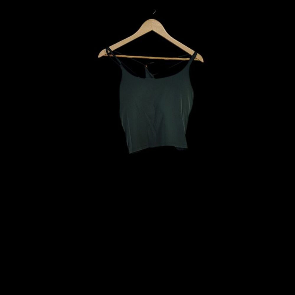 Quince Women Ultra-Form Strappy Bra Tank Forest Green Sleeveless Top L